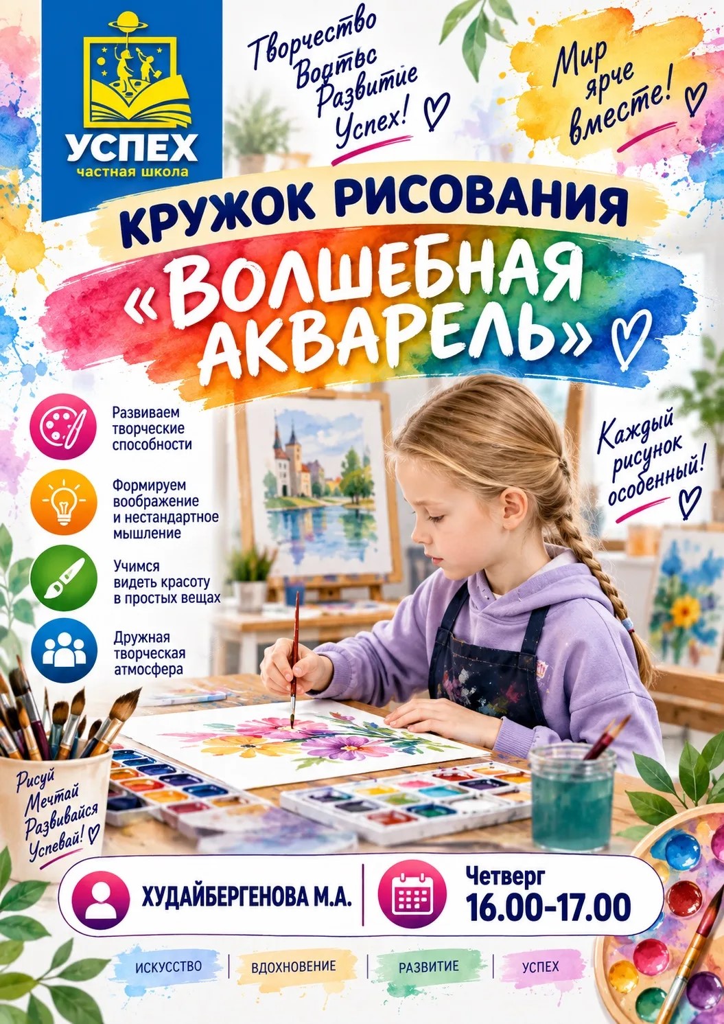 Кружок рисования "Волшебная акварель"