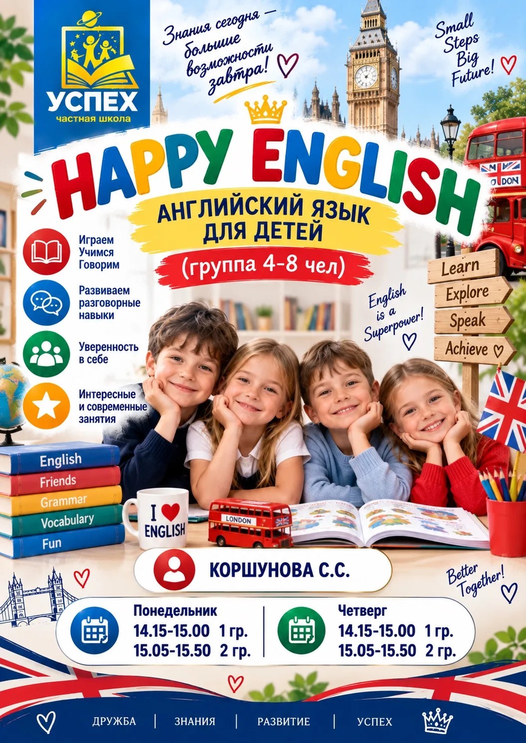 Английский язык для детей "Happy english"